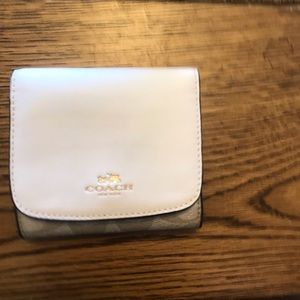 Coach wallet beige/white